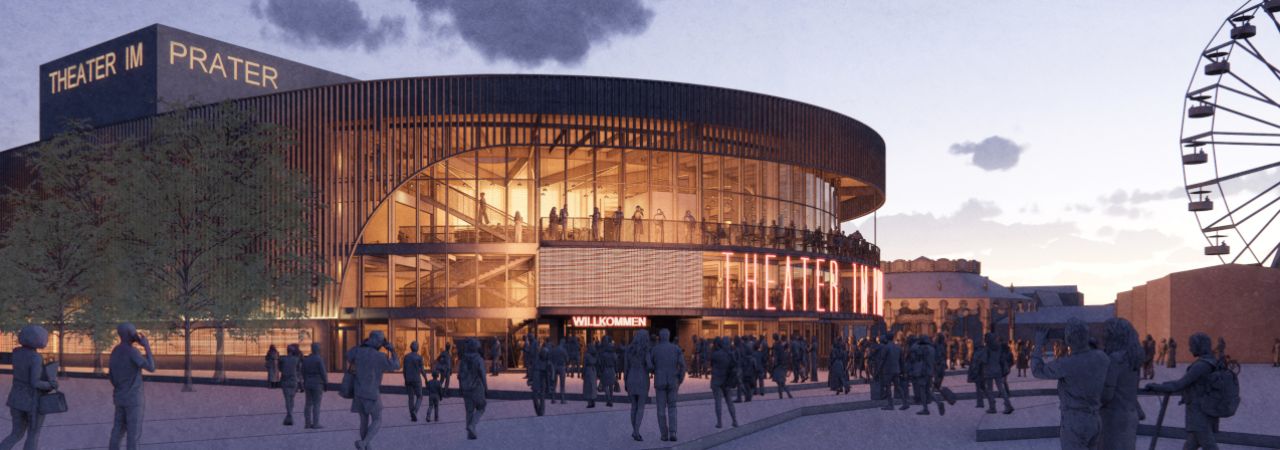 Vorläufiges Rendering des Theaters im Prater