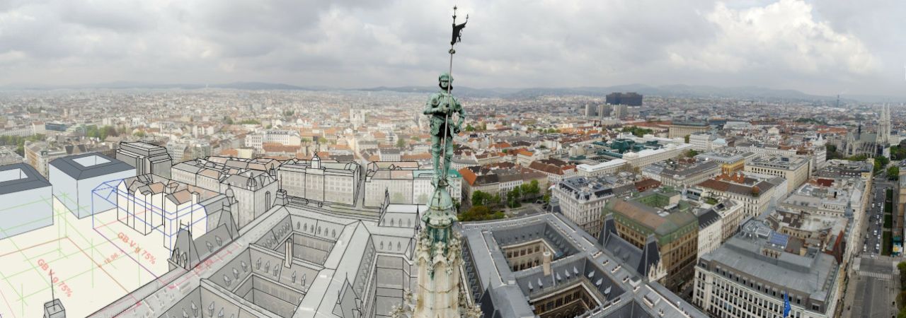 Projektbild des Rathausdaches für die digitale Baueinreichung