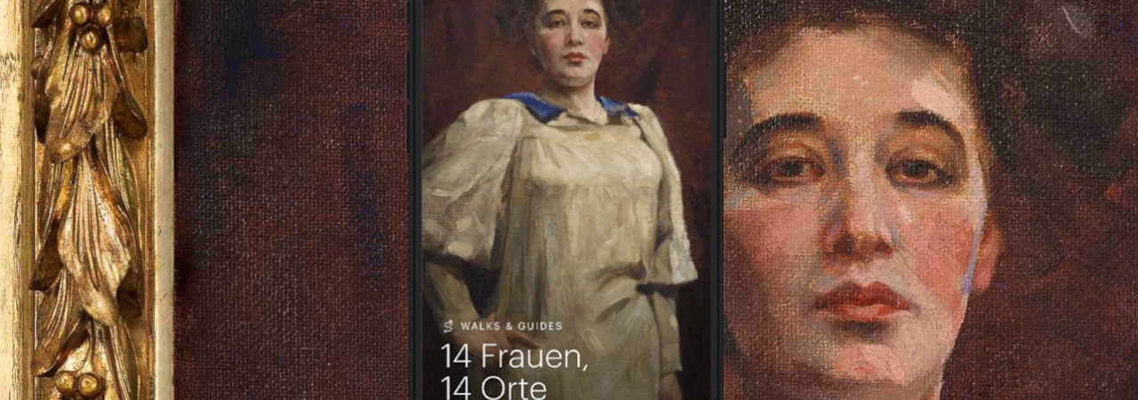 Titelbild von '14 Frauen, 14 Orte'. Es zeigt die Bildhauerin Teresa Feodorowna Ries